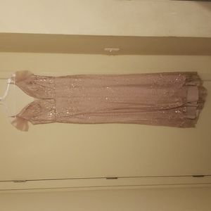 Pink Rose Gold Dress size Large up for $240 or best offer:) Brand Designer dress